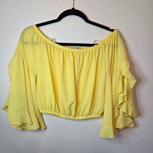 Yellow off the shoulder top